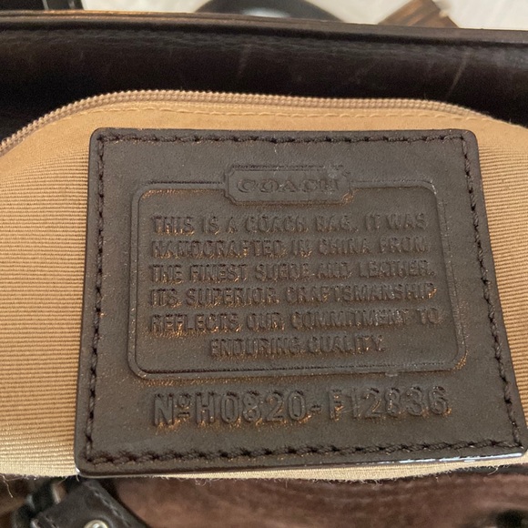 Coach Brown Suede and Leather Handbag/Tote - Picture 11 of 11